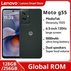 모토로라 MOTO G55 스마트폰 6.5인치 120Hz 디스플레이 글로벌롬 미디어텍 디멘시티 7025 CPU 256GB 50MP 5000mAh 휴대폰