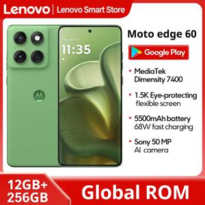 오리지널 모토로라 MOTO edge 60 스마트폰 5G 글로벌 ROM 6.7'' 1.5K 120Hz pOLED 디스플레이 IP68 미디어텍 디멘시티 7400 휴대폰