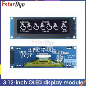 Arduino STM32 Raspberry Pi용 3.12인치 OLED 디스플레이 모듈 SSD1322 256x64, 사전 납땜 핀 헤더가 있는 SPI I2C 인터페이스