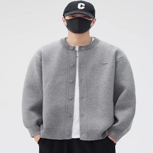 남성용 니트 가디건 캐주얼 퓨어 컬러 다용도 스웨터 재킷 봄 가을 겨울 새로운 트렌드 루즈핏 긴팔