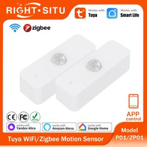 Tuya WiFi Zigbee PIR 모션 센서 Zigbee 센서 APP 원격 제어는 Yandex Google Home SmartLife Alexa와 함께 작동합니다.