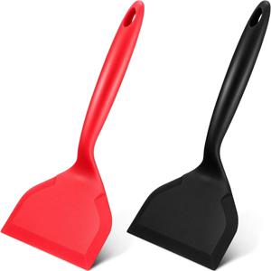 넓은 실리콘 주걱 삽 터너 Nonstick 튀김 삽 생선 주걱 Nonstick 조리기구 계란 용 실리콘 와이드 유연한 터너