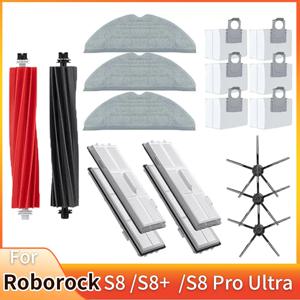 Roborock S8 Pro Ultra S8+ 예비 부품 듀오롤러 메인 사이드 브러쉬 걸레 천 HEPA 필터 먼지 봉투 액세서리