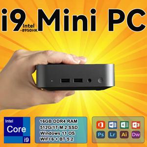 새로운 미니 PC 인텔 코어 I9-10980HK 16GB 램 1/2TB SSD 블루투스 5.2 WiFi6 1000M 이더넷 윈도우 11 게이밍 오피스 PC