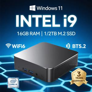 i9 미니 PC 윈도우 11 프로 인텔 코어 i9 8950HK 미니 컴퓨터 16GB DDR4 2048GB SSD WIFI 6 BT5.2 게이밍 미니 PC