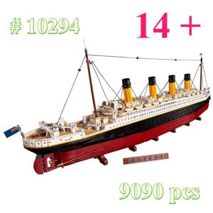 타이타닉 크루즈선 10294 미니 빌딩 블록 세트, 생일 선물로 적합, 레고와 호환 불가, 9090개.