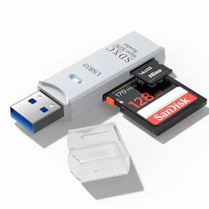 2-in-1 다기능 USB 3.0 카드 리더기 마이크로 SD/TF 메모리 카드 리더기(PC 노트북 액세서리용 USB 플래시 드라이브 기능 포함)