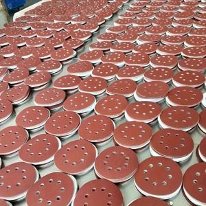 50개입 5인치 125mm 샌딩 원형 사포 8홀 디스크 샌드 시트 그릿 60-1000 훅앤루프 샌딩 디스크 광택재