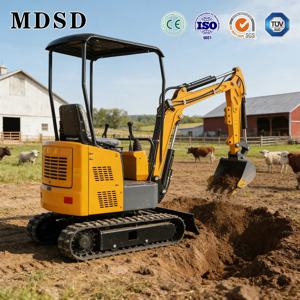 고성능 0.8-2톤 미니 굴삭기 저연비 유압식 소형 굴삭기 컴팩트 크롤러 굴삭기 CE EPA 인증 판매