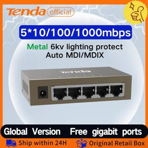 텐다 5포트 풀 기가비트 스위치 1000Mbps 스마트 네트워크 이더넷 데스크탑 스위처 패스트 이더넷 네트워크 감시 카메라용