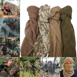 위장 그물 전술 메쉬 그물 카모 스카프 스포츠 사냥 야생 사진 슈팅 Airsoft 스나이퍼 메쉬 하이킹 스카프 AK47