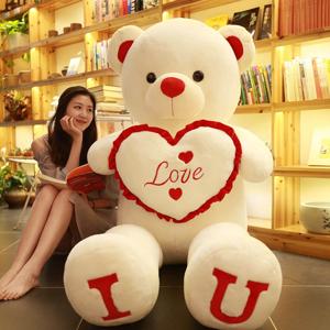 80/100cm 대형 LOVE 곰 인형 사랑스러운 거대한 봉제 부드러운 곰 인형 연인 곰 아이 장난감 여자친구 발렌타인데이 생일 선물