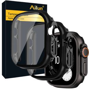 Apple Watch Ultra 3 49mm PC 범퍼+스크린 프로텍터 커버 iWatch Ultra 2 49mm HD 강화 유리+케이스 쉘 액세서리