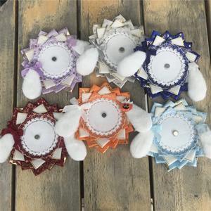 귀여운 DIY 배지 홀더 리본 레이스 배지 로제트 베이스 트레이 이타백 필 액세서리 배지 핀 디스플레이 애니메이션 이타백 장식