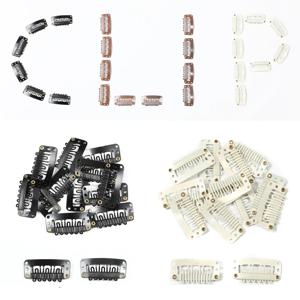 50pcs 2.3cm-3.2cm 블랙 브라운 컬러 가발 클립 헤어 익스텐션 용 스냅 클립 가발 위프트 가발 PP 헤어핀 대형 클립 스타일링 도구