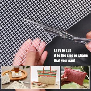 DIY 공예용 비닐 메쉬 그리드 내구성 33x50CM 캔버스 백 시트 블랙 화이트 아크릴 실 공예 뜨개질