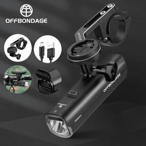 OFFBONDAGE 자전거 전면 조명 방수 USB 충전식 자전거 라이트 1000LM 사이클링 헤드 라이트 LED 4800mAh 손전등 자전거 램프
