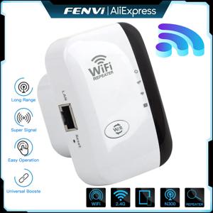 FENVI 무선 WiFi 리피터 300Mbps 2.4Ghz 리피터 네트워크 확장기 범위 802.11N/B/G 무선 WiFi 리피터 부스터 Repetidor