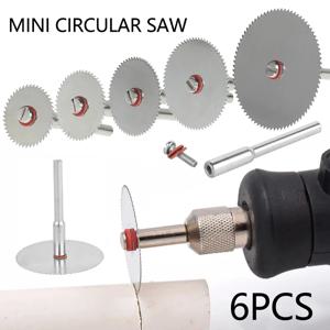6Pcs 미니 원형 톱 블레이드 전기 그라인딩 커팅 디스크 Dremel 금속 커터 전동 공구 목재 커팅 디스크 용 로타리 도구