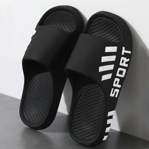 남성용 여름 패션 슬리퍼 실내외 샌들 비치 플립플랍 두꺼운 밑창 남성 슬라이드 여름 미끄럼 방지 샤워 슬리퍼