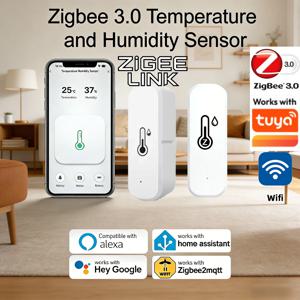 WiFi Zigbee 온도 습도 센서 온도계 습도계 APP TUYA Zigbee2mqtt Alexa 홈 어시스턴트 Alice 용 원격 알람