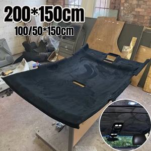 최대 200x150cm 스웨이드 루프 라이닝 헤드라이너 패브릭 폼 소재 자동차 내부 장식 수리 천장 스카이 패브릭 천 DIY