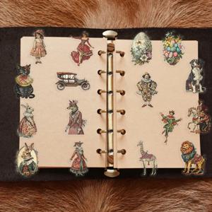 50pcs 레트로 빅토리아 시대 스티커 레트로 장난감 태그 DIY 선물 씰링 라벨 스티커 감사합니다 애완 동물 스티커 장식 용품