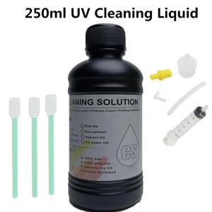 Epson Roland Mimaki UV 프린터 용 250ML UV 청소 액체 UV 프린트 헤드 청소 솔루션 용 청소 유체 UV 잉크 클리너