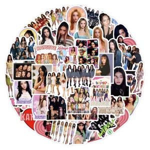 60/120PCS 새로운 Katseye Kpop 걸 그룹 낙서 스티커 장식 수하물 전화 기타 Scraphbook 방수 스티커 아이 장난감