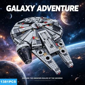 창의적인 고난이도 우주선 모델 키트 1381Pcs 빌딩 블록 어린이를위한 STEM 교육 장난감 선물 성인 생일 파티