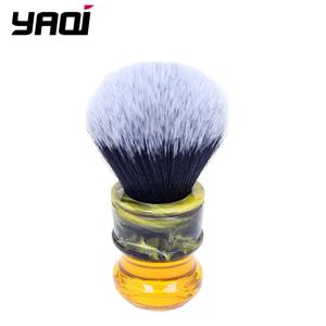 Yaqi 24MM Sagrada Familia 블랙/화이트 턱시도 합성 섬유 수지 핸들 남성용 습식 면도 브러쉬