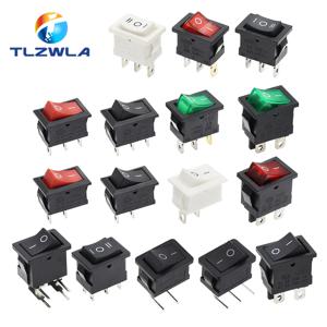 10PCS 스위치 ON-OFF KCD1 15*21mm 2Pin 선박 유형 스위치 6A 250V 10A 125V 15X21 로커 스위치 전원 스위치