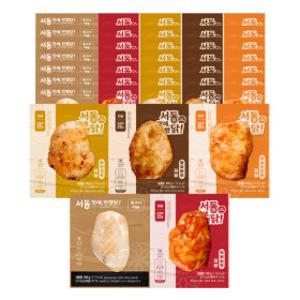 서동 맛에 반했닭 닭가슴살 5종 20팩 (통구이마늘4 + 유린기4 + 떡볶이4 + 양념치킨4 + 왕갈비4 / 총 20팩)
