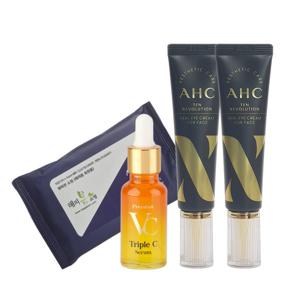 ahc 텐 레볼루션 리얼 아이크림30ml  X 2개+비타민세럼20ml+물티슈//ahc 아이크림 시즌10 /미백 주름개선