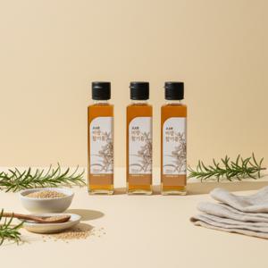 미광방앗간 신선한 국내산 고소한 참기름 150ml 1병 국내산 참깨 100% 사용