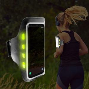 LED 점등 스마트폰 팔목 손목 암밴드 파우치