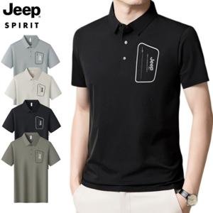 JEEP SPIRIT 남성 기능성 폴로티 반팔 카라티 여름 쿨링 통기성 캐주얼 티셔츠