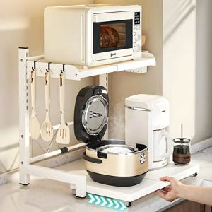 슬라이딩 전자레인지 선반 높이 너비조절 주방