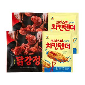CJ 닭강정 480G 2개 + 크리스피 치킨 텐더300G 2개