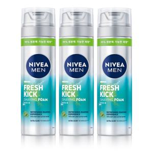 니베아 맨 프레시 킥 쉐이빙폼 200ml 3개