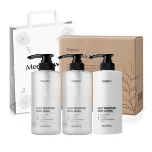 비건아이 르미앙 바디세트 바디워시 2개+바디로션 1개+케이스쇼핑백/선물세트/5+1덤