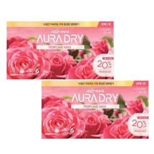 아우라 건조기시트 퍼퓸맥스 스윗만다린 100매 2개