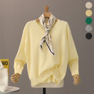 칠리아 V넥 캐시미어 데일리 니트_MNKT298