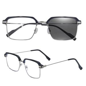 1+1 변색 자외선 차단 안경 남녀 공용 선글라스