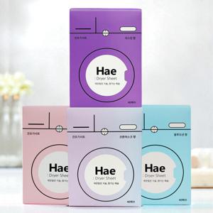 해 Hae 건조기시트 드라이 빨래방 섬유유연제 40매x2개(3종향) 건조기시트 샘플 추가증정