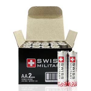 스위스 밀리터리 알카라인 건전지 AA AAA C D 9v 망간