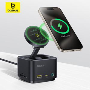 베이스어스 7 in 1 허브 맥세이프 무선 충전 USB C타입 멀티 포트 HDMI HUB 3.2 맥프로2