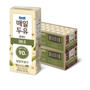 매일두유 99.9 플레인 190ml x 48팩 무설탕 식물성 단백질 보충제 음료
