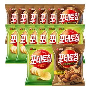농심 포테토칩 교촌간장치킨맛 7개+오리지널 7개