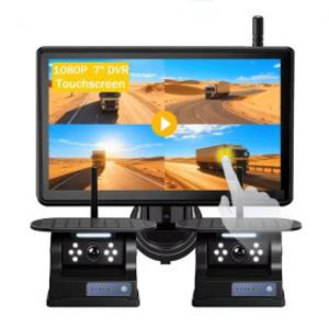 i포스트 7인치 터치 모니터 태양광 무선 후방카메라 세트 화물차 대형 트럭 버스 중장비 트레일러 캠핑카